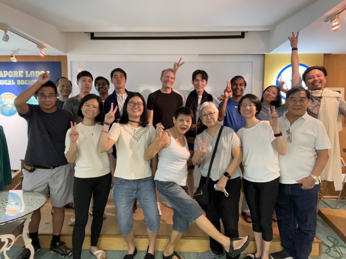 Lotus Circle participants posing together at a gathering